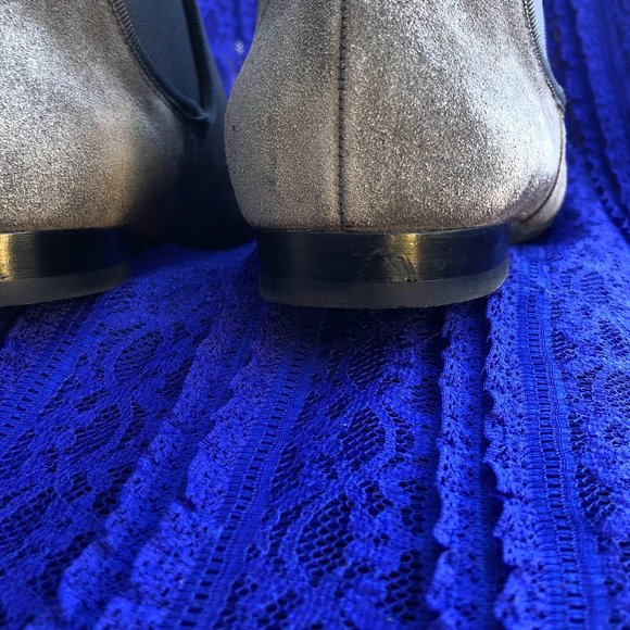 SOLD! Paul Green Suede Leather Ankle Boots/ Booties- Stretch Fit. Grey. Size 3.5 - Picture 6 of 12